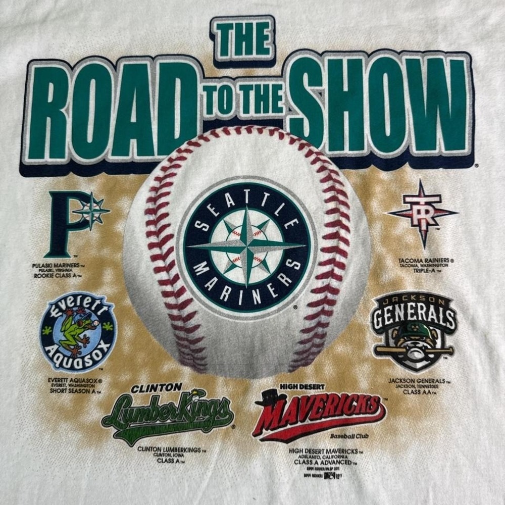 NWT Seattle Mariners Road to the Show T-Shirt Large Signature MLB Tee - Picture 2 of 8